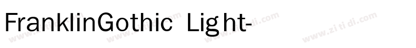 FranklinGothic Light字体转换